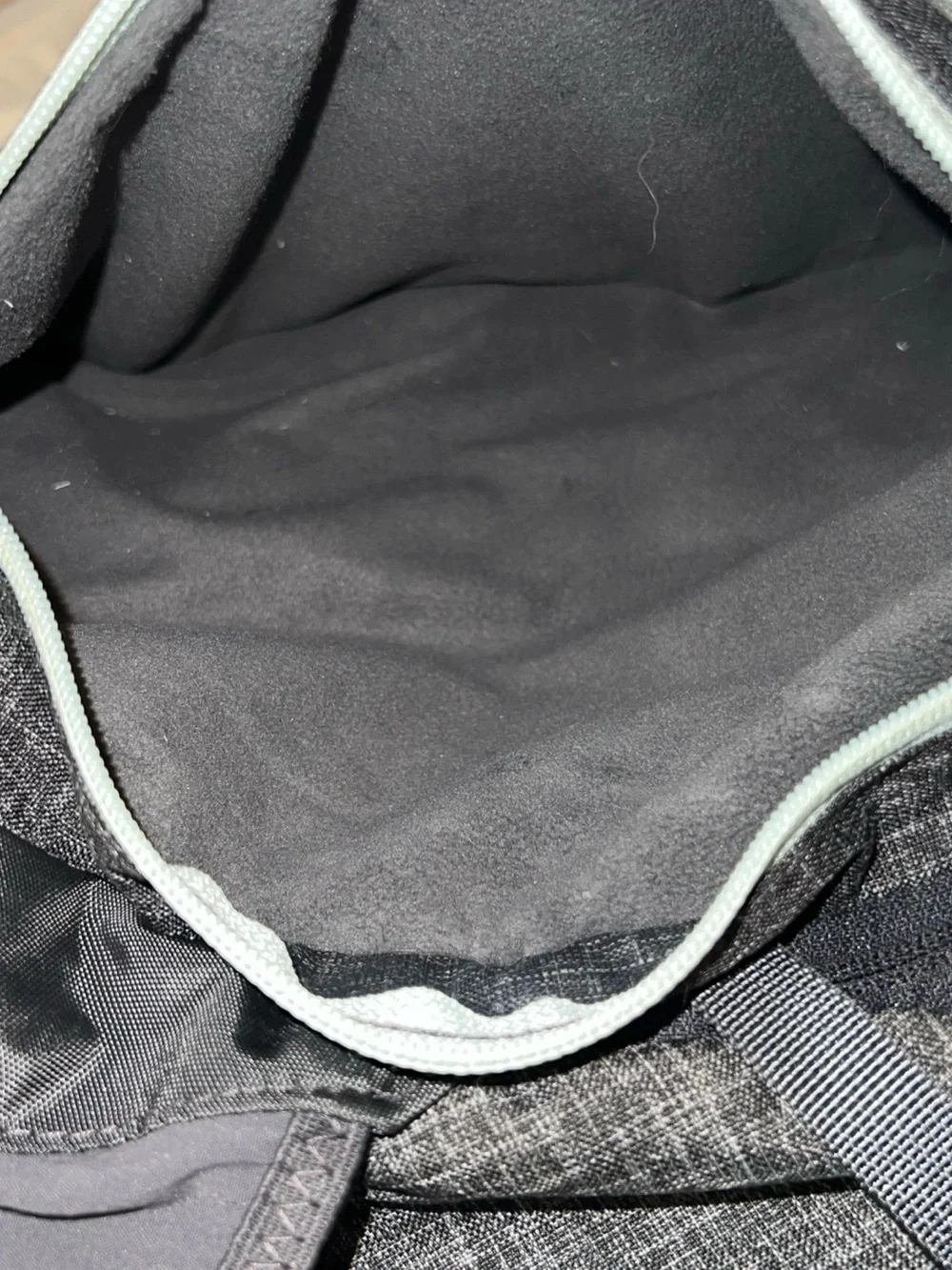 The North Face Black Backpack with Light Gray-Green Accents